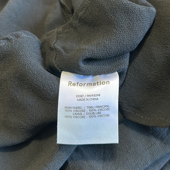 Reformation Juliette Dress Black Size 12 - Picture 11 of 14